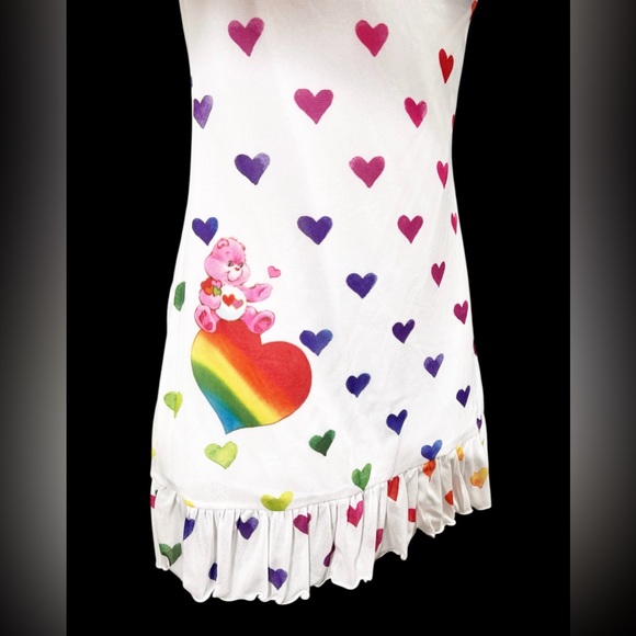 Size Small……..Colorful Heart & Teddy Bear themed Dress.  New…..Care Bears - Picture 4 of 8